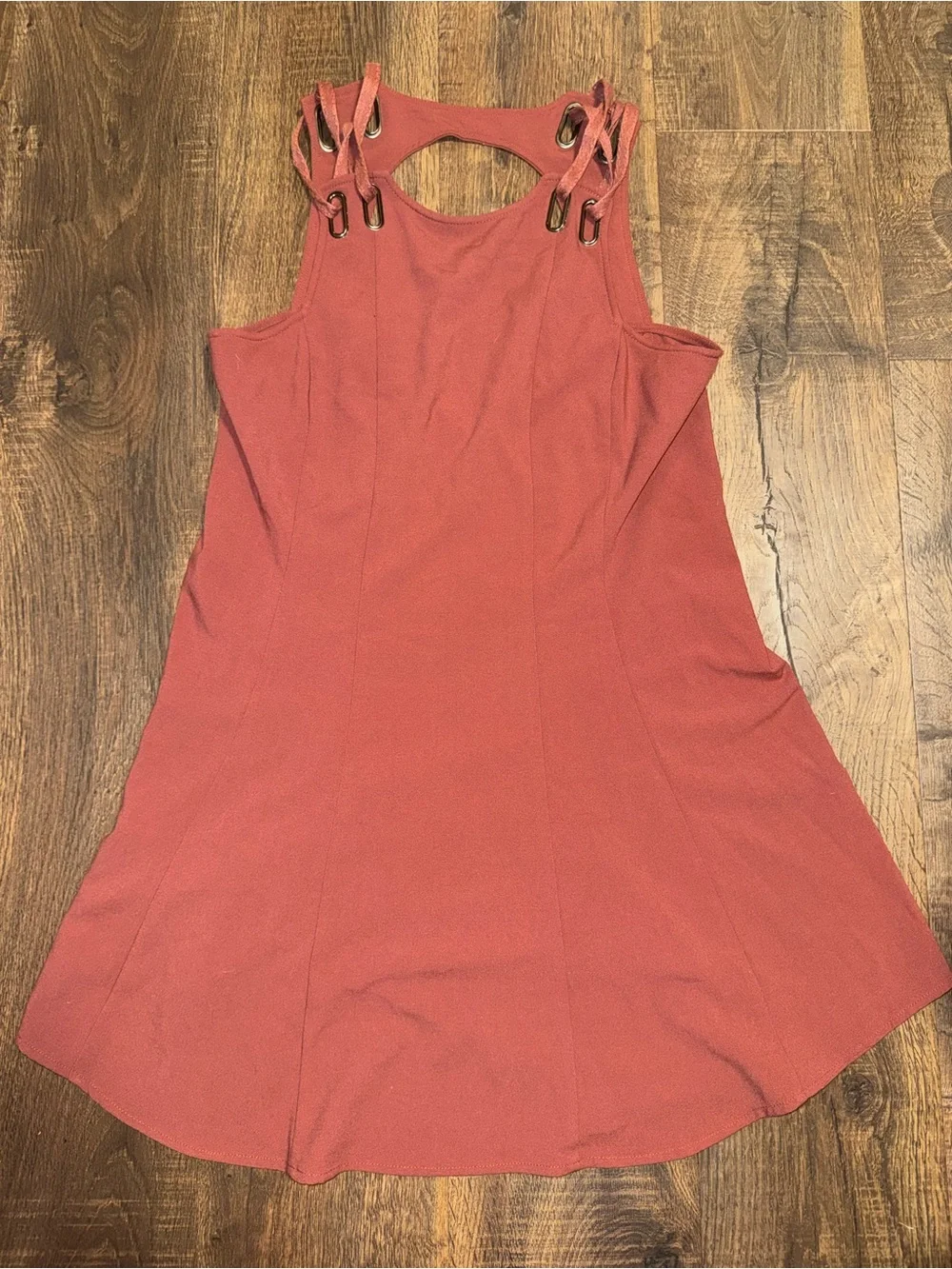 Free People Rust Multi-Strap A-Line Mini Dress